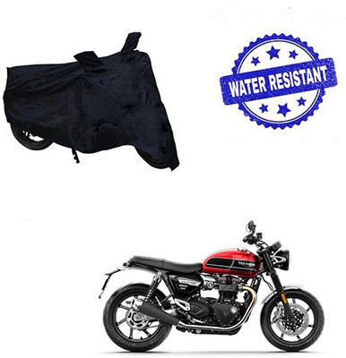 Atulit enterprises Two Wheeler Cover for Triumph(Twin, Black)