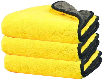 Daily Fest Microfiber Vehicle Washing  Cloth(Pack Of 3, 800 GSM)