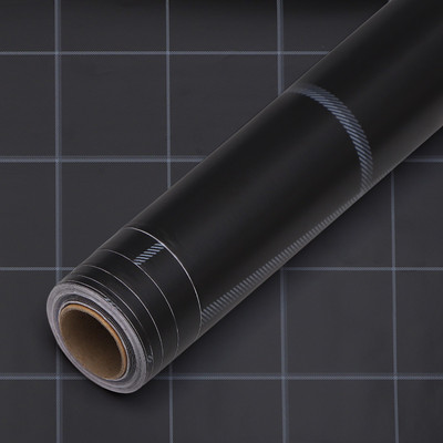 iSpace Vinyl Abstract Black Wallpaper(L x W: 500 cm x 45 cm)