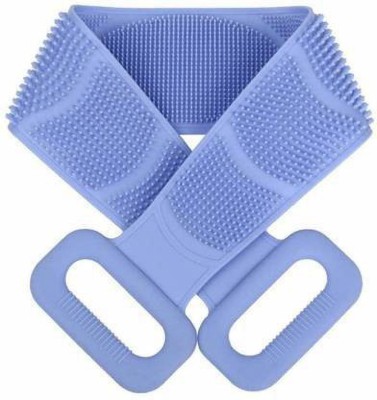 vyas Soft Silicone Back Scrubber Brush Cum Belt for Exfoliating Shower Bath- Double Sides