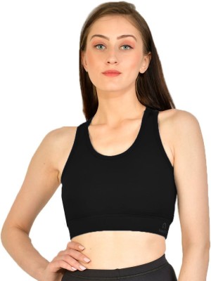 Kopykat Women Sports Non Padded Bra(Black)