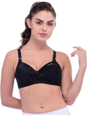 TOMKOT Full Support No Sage bra Women Full Coverage Lightly Padded Bra(Black)