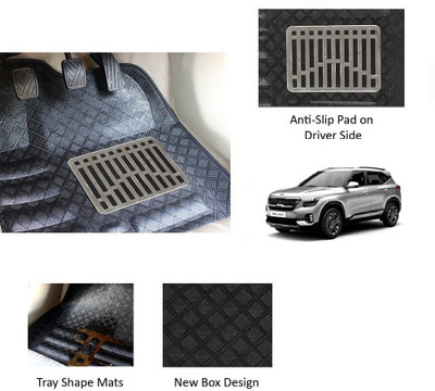 RKPSP Polyutherine 5D Mat For  Kia Seltos(Black)