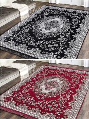 NCS Multicolor Chenille Carpet(5 cm,  X 7 cm, Rectangle)