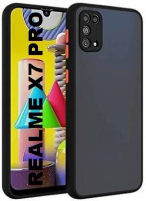 Coverskart Ultra Hybird Back Cover for Realme X7 Pro, Smoke Translucent Shock Proof Smooth Silicone Back Case Cover(Black, Camera Bump Protector, Pack of: 1)