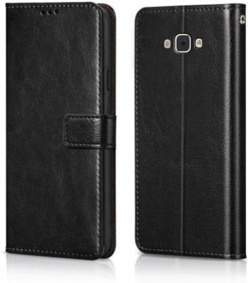 GoPerfect Flip Cover for Samsung Galax J5 2016 Edition |Leather Finish Flip Cover|Inbuilt Stand & Inside Pockets(Black, Magnetic Case, Pack of: 1)