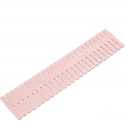 SYGA 4 pcs DIY Plastic Grid Drawer Divider Household Storage Strips_Medium (Pink,37 CM*7CM) Drawer Divider(Plastic)