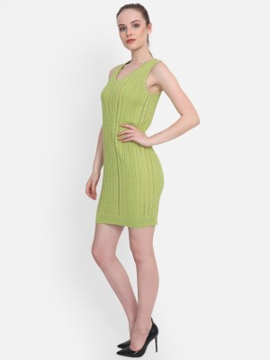 Joe Hazel Women Bodycon Light Green Dress