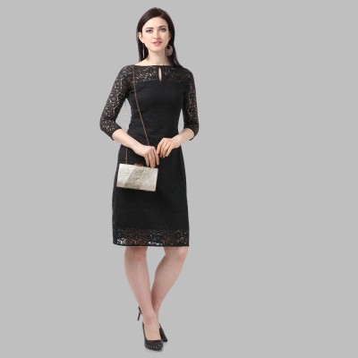 Sheetal Associates Women A-line Black Dress