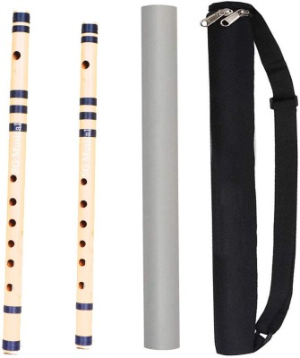 SG MUSICAL Combo Flutes G and A Natural 7 Hole Bamboo Bansuri/Flute Set Bamboo Flute(45 cm)