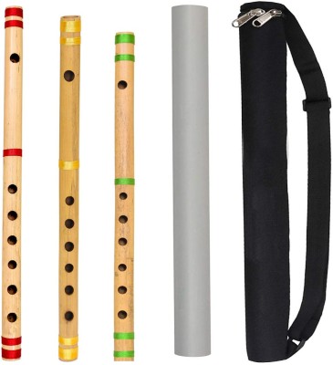 SG MUSICAL A, G and C Natural Bamboo Bansuri/Flute Set Bamboo Flute(45 cm)