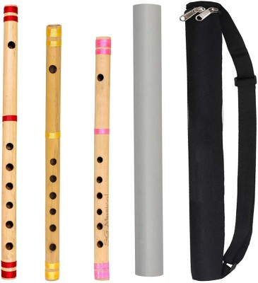SG MUSICAL B, C and G Natural Bamboo Bansuri/Flute Set Bamboo Flute(45 cm)