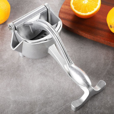 Fitaza Aluminium Fruit Juice Squeezer Citrus Press Heavy Duty Hand Press Manual Fruit Juicer Hand Juicer(Silver)