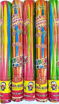 Hridaan Herbal Gulal Smoke-Bombs Natural Holi Color Blaster for Holi, Photography, Party (Pack of 5) Holi Color Powder Pack of 5  (Red, Orange, Purple, Pink, Yellow, 625 g)