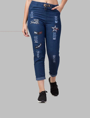 LIKEEFASHION Jogger Fit Women Dark Blue Jeans