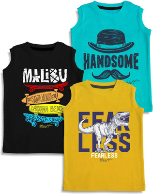 x2o Vest For Boys & Girls Cotton Jersey(Multicolor, Pack of 3)