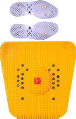 Acs 1259 ACS Acupressure Foot Mat For Stress And Pain Relief + Acupressure Shoe Sole Massager fitness mat fitness kit advance home gym mini Massager(Yellow)