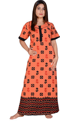 Apratim Women Nighty(Orange)