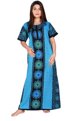 Apratim Women Nighty(Blue, Green)