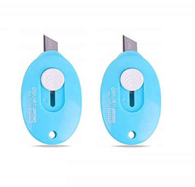 Connectwide 2 Plastic Grip Corner Paper Cutter(Set Of 2, Blue)