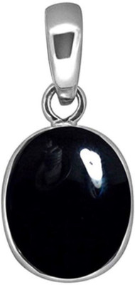 RSPSHAKTI Black Sulemani Hakik wt 10.25 ratti 5dhatu Silver Coated Pendant for unisex Silver Agate Stone Pendant