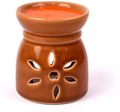 Rudra Centre Ceramic Brown Oil Diffuser Ceramic Exotic Diffuser - White(0 ml)