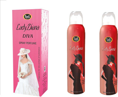 MONET LADY DIVA PERFUME 30 ML ,LADY DYNA DEODORANT 150 ML 2(3 Items in the set)