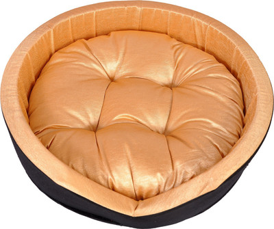 Slatters Be Royal Store PremiumQuality Velvet Luxury Washable DOG Sofa For All Season Sleeping CatPuppy XXL Pet Bed(Golden/Brown)