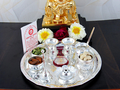 GoldGiftIdeas 8 Inch Upasana Pooja Items For Home Silver Plated(Silver) deal from flipkart GoldGiftIdeas 8 Inch Upasana Pooja Items For Home Silver Plated(Silver) deal from flipkart