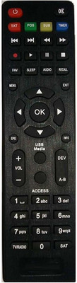 Kishore Traders Compatible Remote Control for Solid 2 PVR Digital Set Top Box / DTH Recording Remote solid, Solid HDS2-6069 Remote Controller(Black)