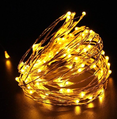 Varnet Enterprise 30 LEDs 3.05 m Gold Steady String Rice Lights(Pack of 2)
