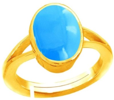 RSPSHAKTI white Opal Wt 10.25 rti 9.52 Carat 5dhatu Silver Coated Adjustable Ring Unisex Stone Turquoise Gold Plated Ring