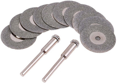 uptodatetools 10Pcs 22mm Diamond Cutting Wheel Saw Blades Cut Off Discs For Rotary Power Tool Rotary Bit Set(10 Bits)