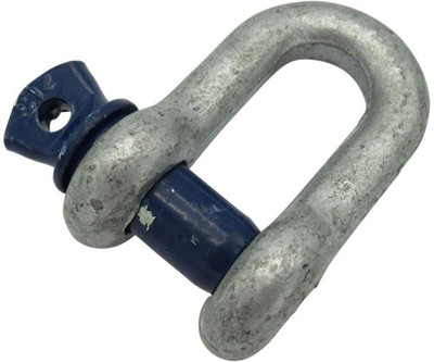 SB Chavan D-SHACKLE, 8.5 TON, SCREW PIN, 1 DIA, 1.1/8 PIN DIA Locking Carabiner(Silver)