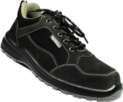 Coffer Safety Steel Toe Suede Safety Shoe(Grey, S2, Size 6)