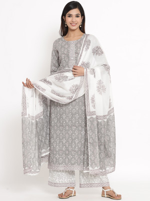 kipek Printed Kurta, Palazzo & Dupatta Set