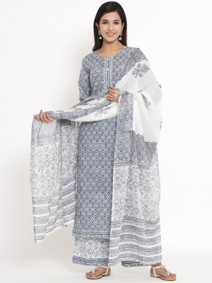 kipek Printed Kurta, Palazzo & Dupatta Set