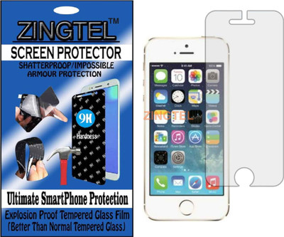 ZINGTEL Tempered Glass Guard for APPLE IPHONE 5S (Flexible, Unbreakable)(Pack of 1)