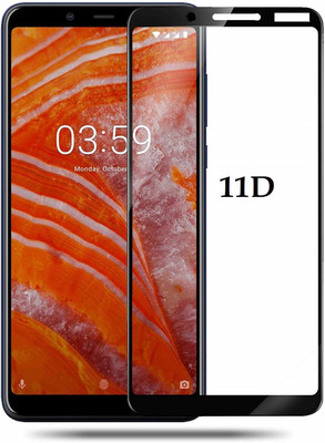 Mersal Edge To Edge Tempered Glass for Nokia 3.1 Plus, (Premium Edge To Edge Full Glue Branded Glass)(Pack of 1)