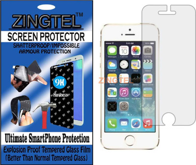 ZINGTEL Tempered Glass Guard for APPLE IPHONE 5 (Flexible, Unbreakable)(Pack of 1)