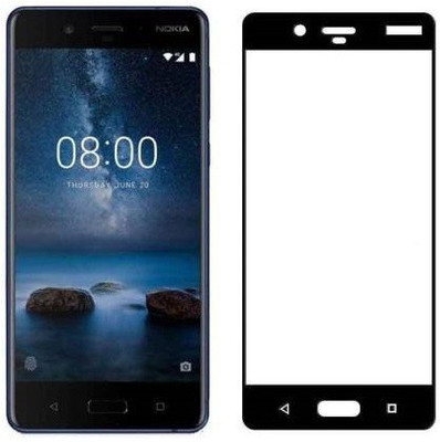 Mersal Edge To Edge Tempered Glass for Nokia 8, (Premium Edge To Edge Full Glue Branded Glass)(Pack of 1)