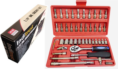 Inditrust Inditrust 46 pc socket set Ratchet Screwdriver Set Ratchet Screwdriver Set(Pack of 46)