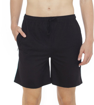 Barry and Clark Solid Men Black Basic Shorts