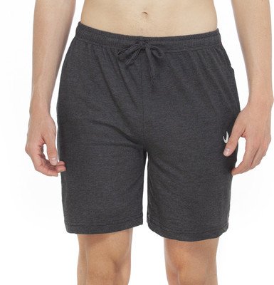 Barry and Clark Solid Men Grey Basic Shorts
