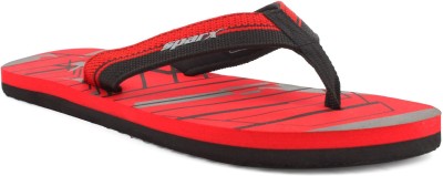 Sparx Men Flip Flops(Black, Red , 6)