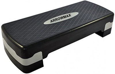 ArrowMax FITNESS ADJUSTABLE AEROBIC STEPPER FOR GYM , FITNESS AND WORKOUT AT HOME STEP Stepper(Black)