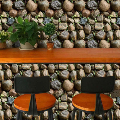Wow Interiors 200 cm Tree Stone Removable Sticker(Pack of 1)