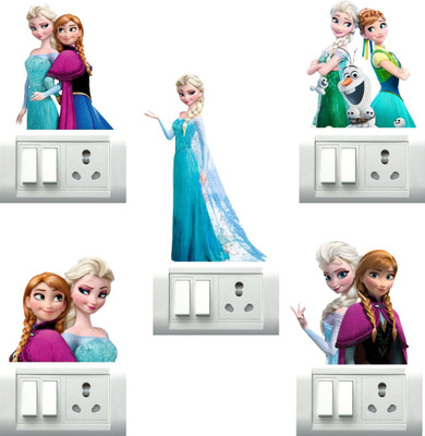 VCREATE DECOR 30 cm Frozen Removable Sticker(Pack of 5)