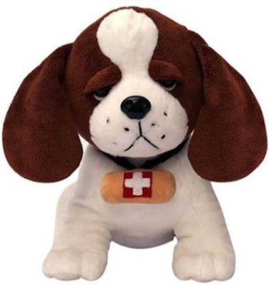 Fun Zoo Premium Quality swiss dog Soft Toy for babies Soft Washable - 20 cm (Brown)  - 20 cm(Brown)