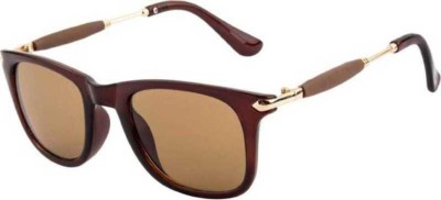 tikna Retro Square Sunglasses(For Boys & Girls, Brown)